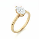 Classic solitaire ring - Pear 1ct