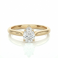 Classic solitaire ring - Pear 1ct