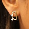 Baguette Link Studs