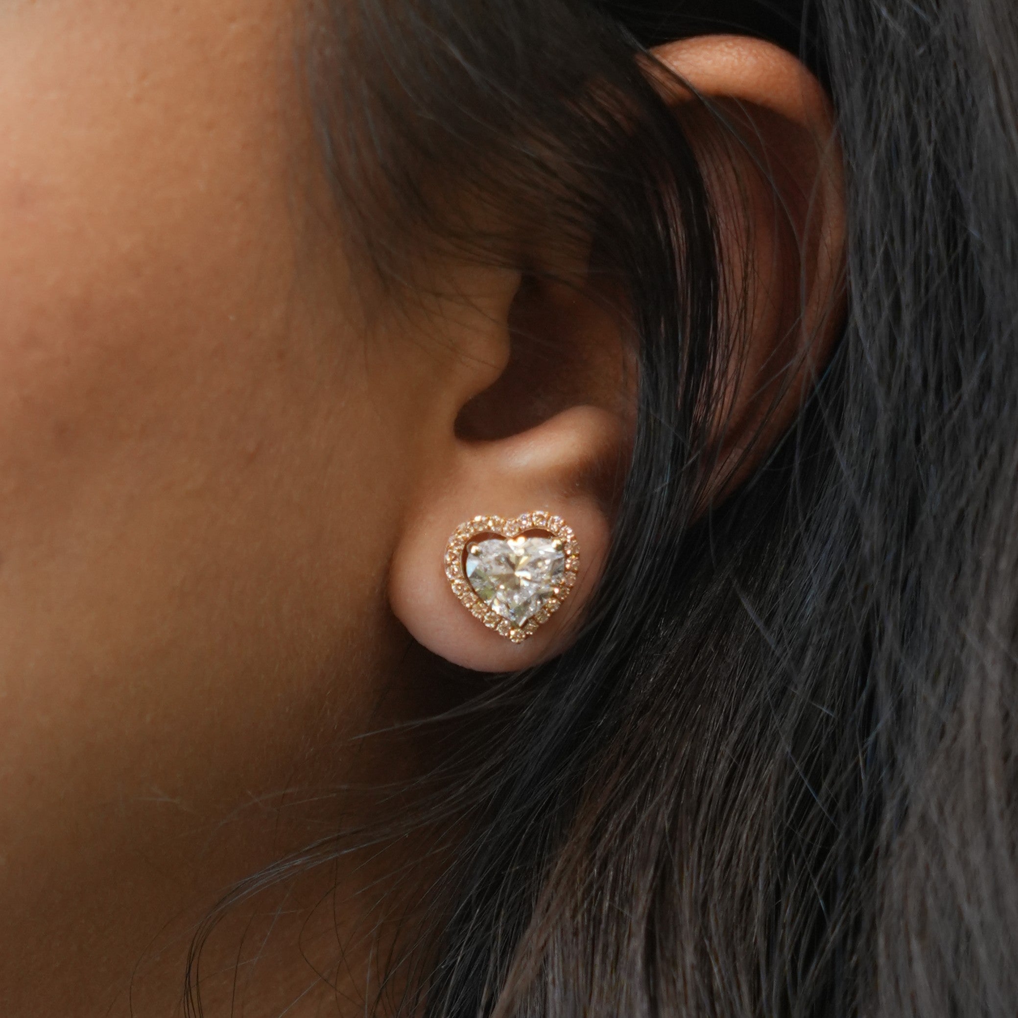 Amora Heart Studs
