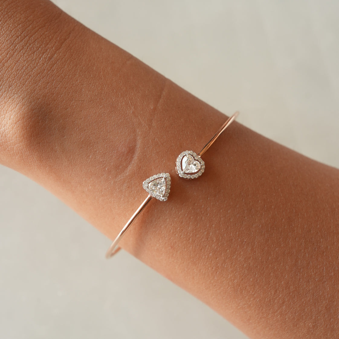 Heart & Trinity Diamond Bracelet