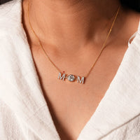 MOM Initial Necklace