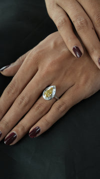Golden Pear Ring - 2.5 pear