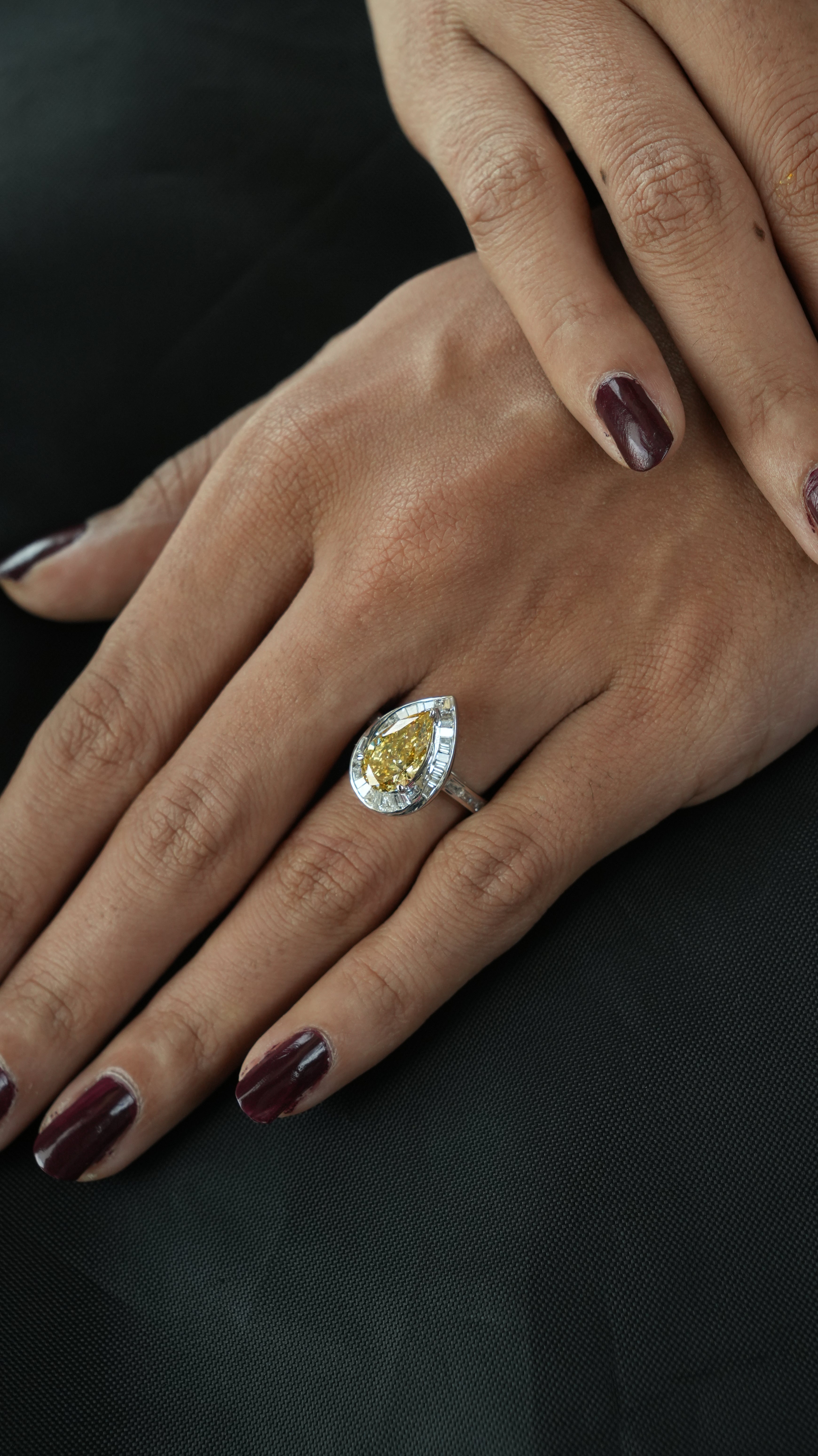Golden Pear Ring - 2.5 pear