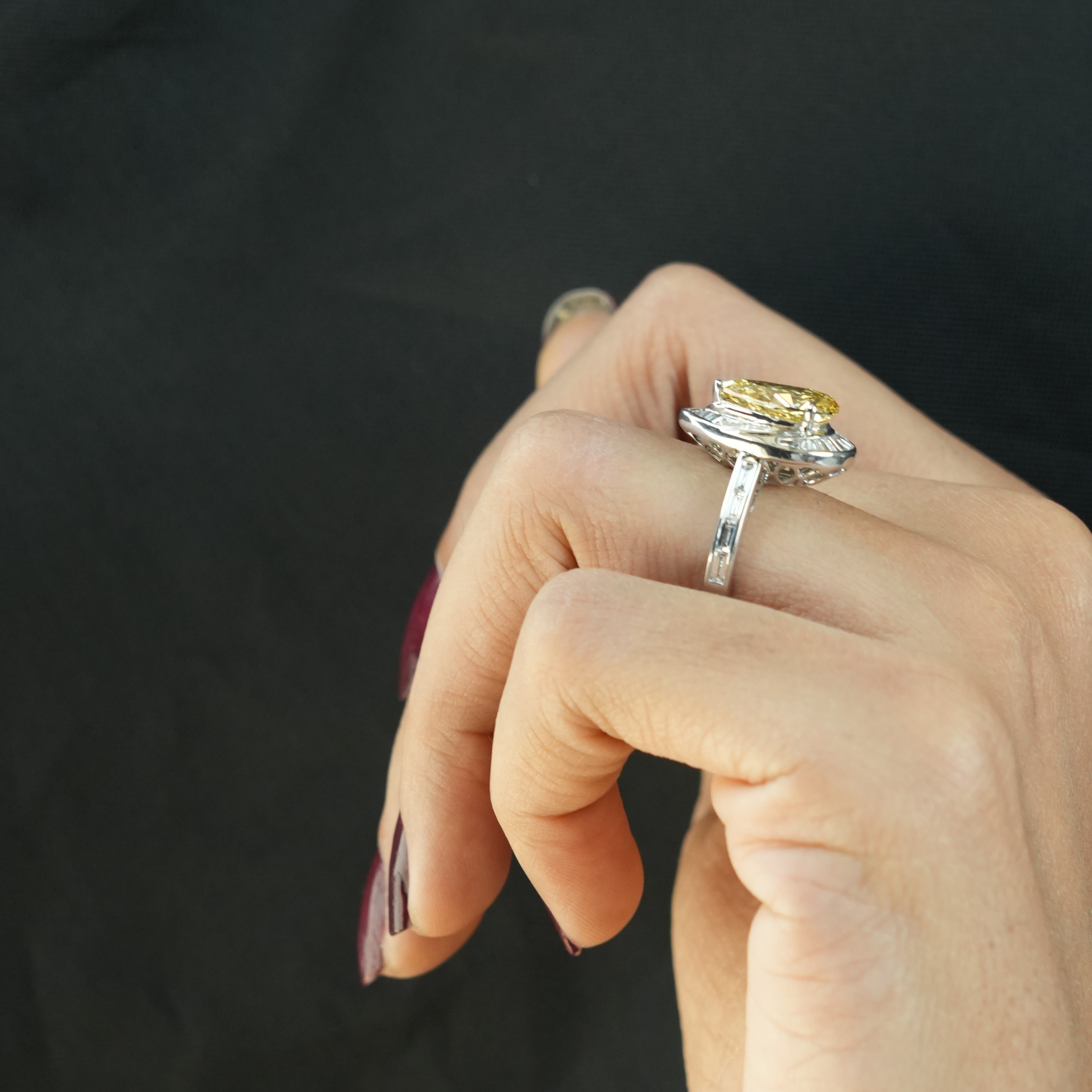 Golden Pear Ring - 2.5 pear