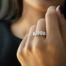 Whispering Ovals Half-Eternity Band