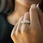 Whispering Ovals Half-Eternity Band