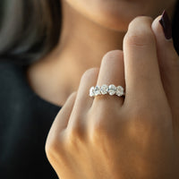 Whispering Ovals Half-Eternity Band