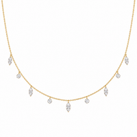 Marquise & Round Drilled Diamond Chain