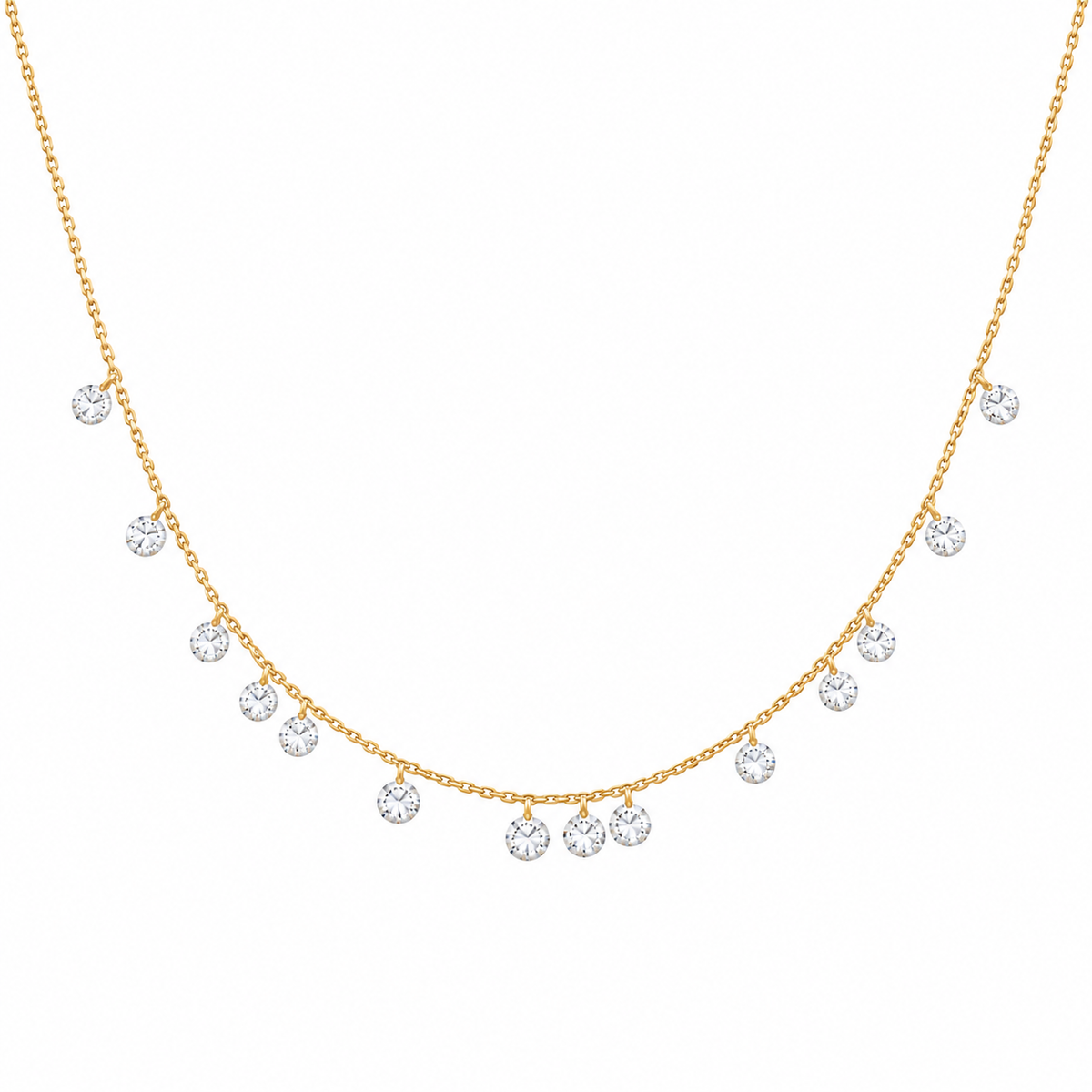 Aria Drilled Diamond Drop Chain