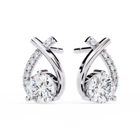 Axis Spark Earrings - 1.2 cts round