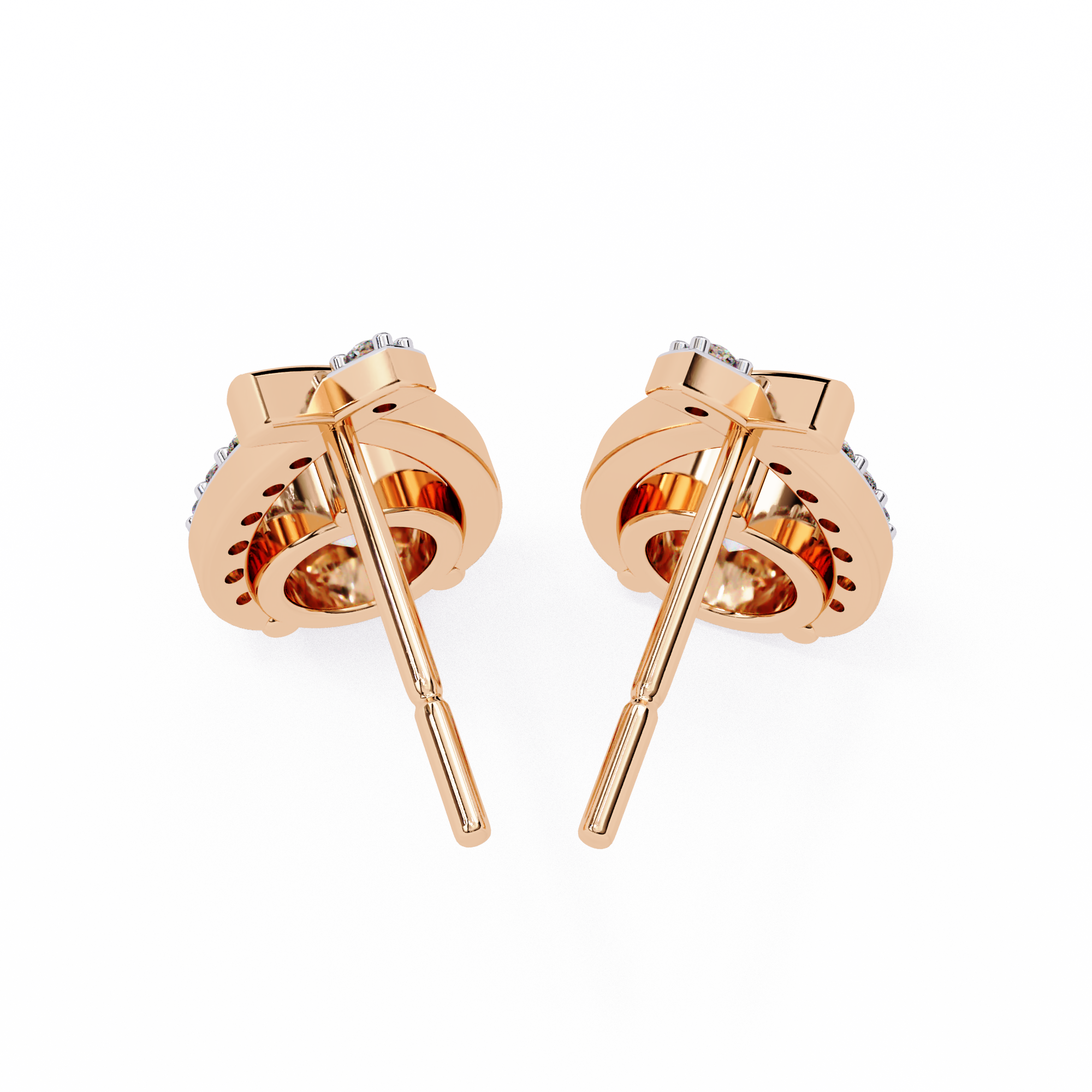 Axis Spark Earrings - 1.2 cts round