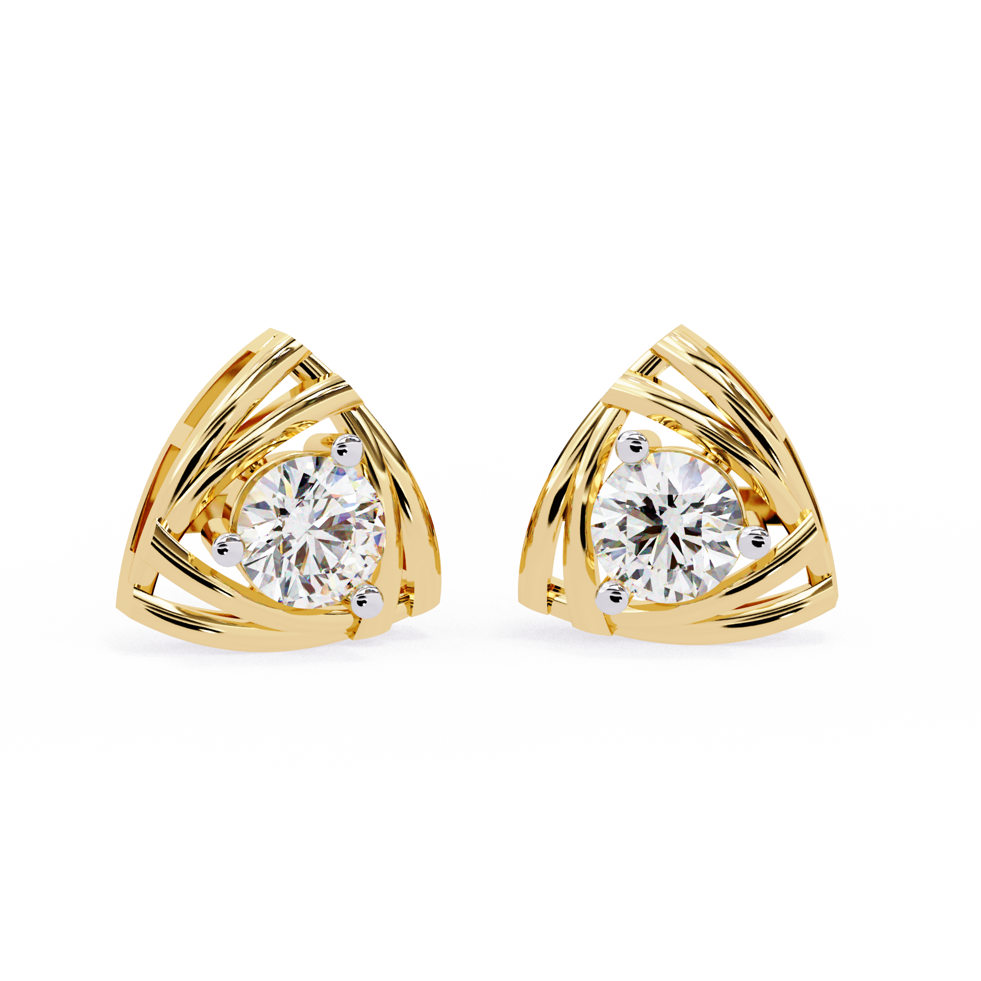Triad Spark Stud Earrings - 0.7 cts