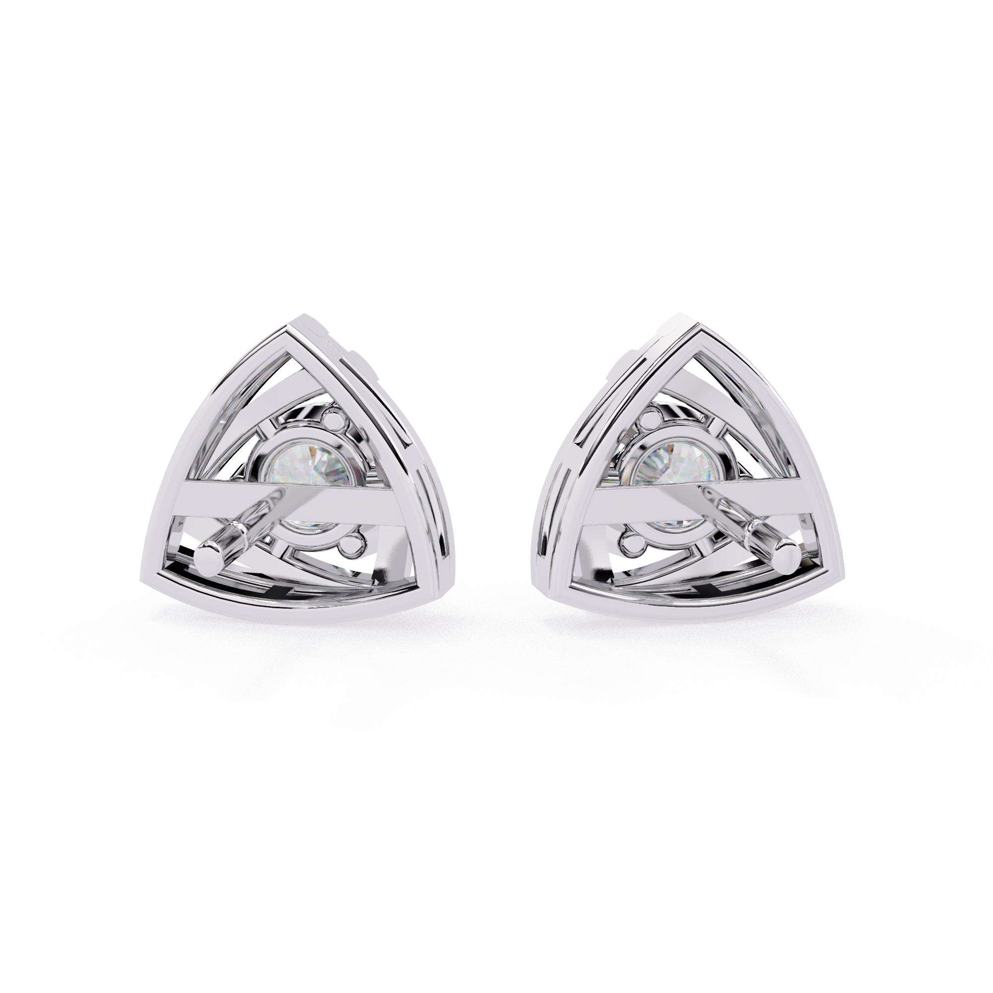 Triad Spark Stud Earrings - 0.7 cts