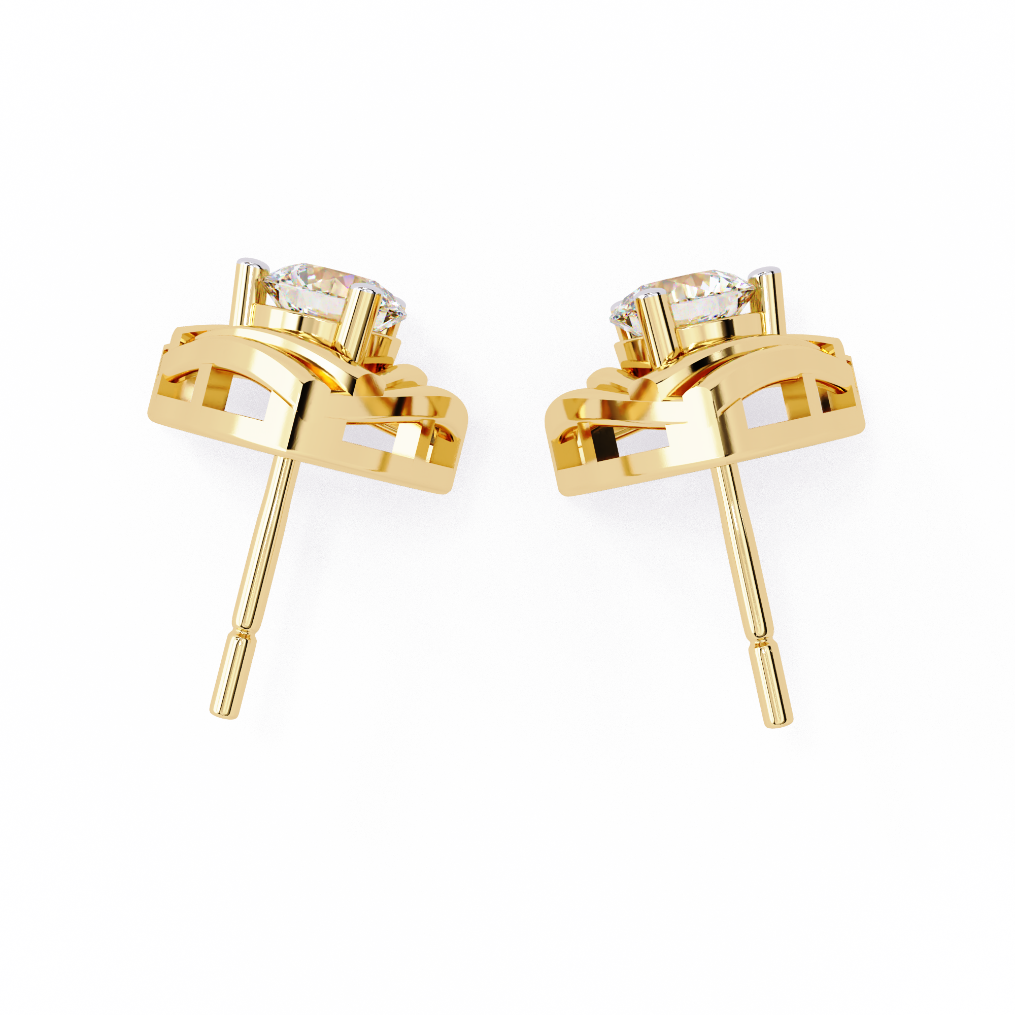 Triad Spark Stud Earrings - 0.7 cts