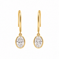 Amara Oval Diamond Drops Earrings