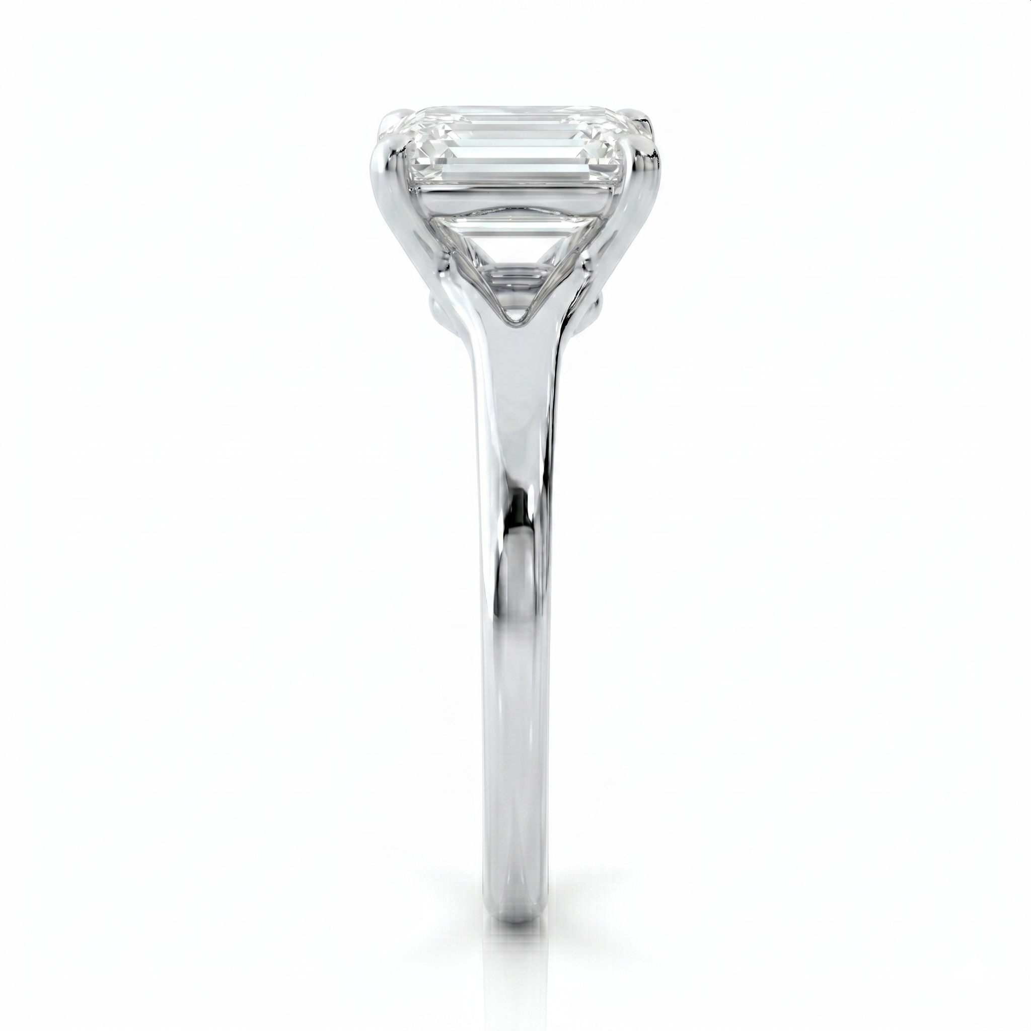 Split Band Ring - Emerald 1ct