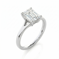 Split Band Ring - Emerald 1ct