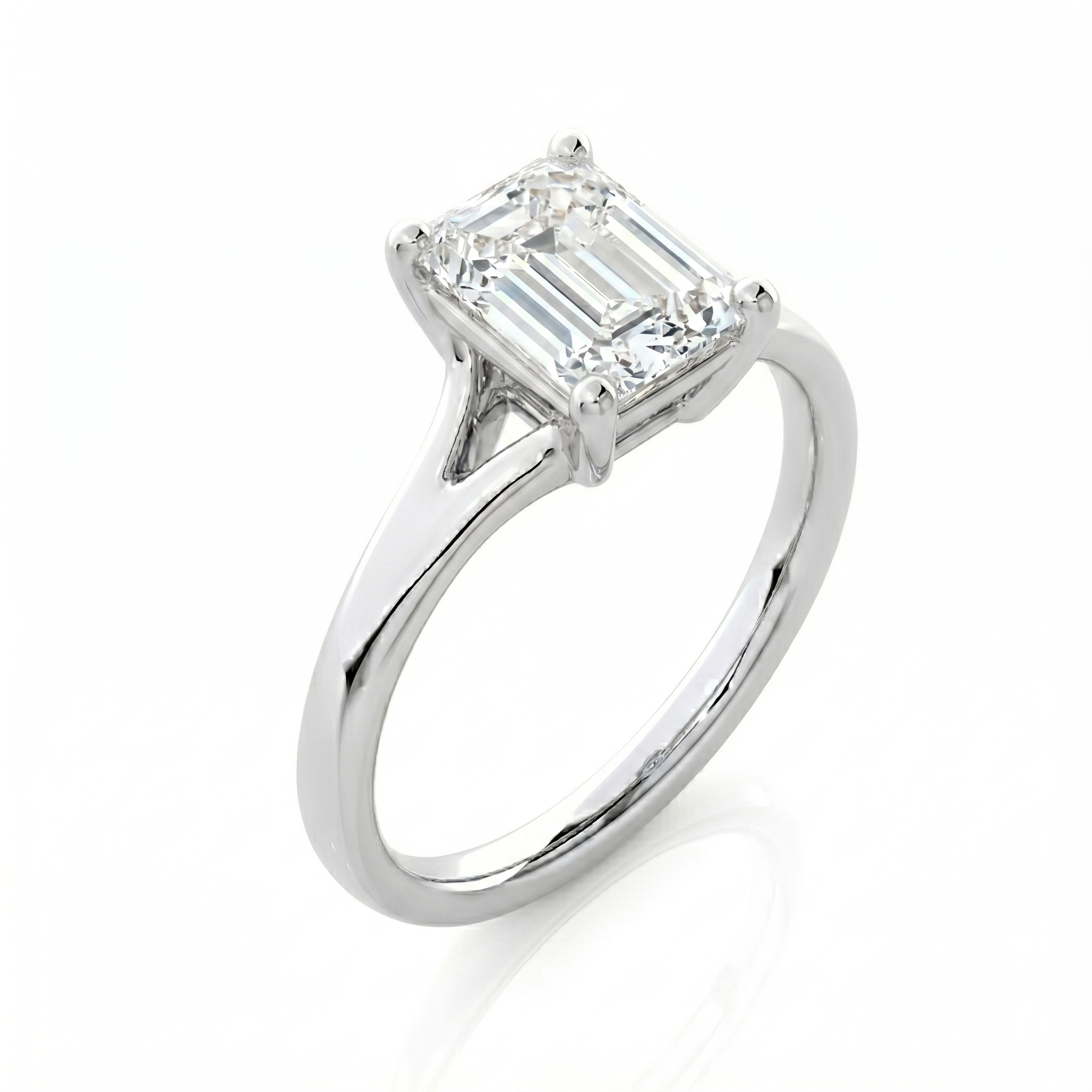 Split Band Ring - Emerald 1ct