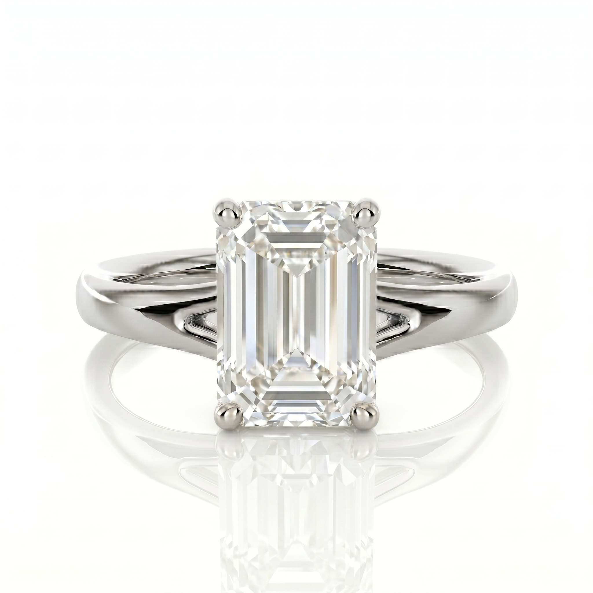 Split Band Ring - Emerald 1ct