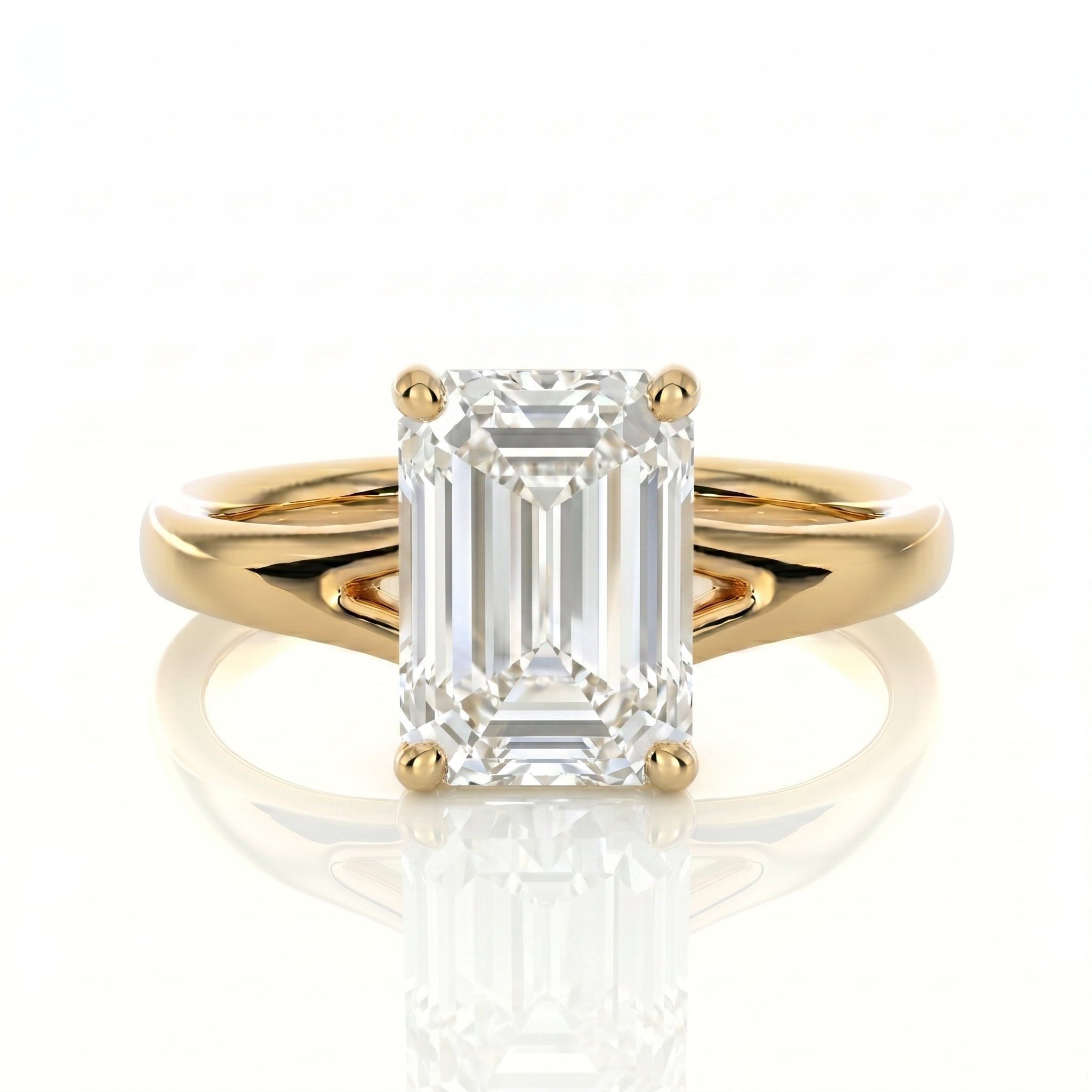 Split Band Ring - Emerald 1ct