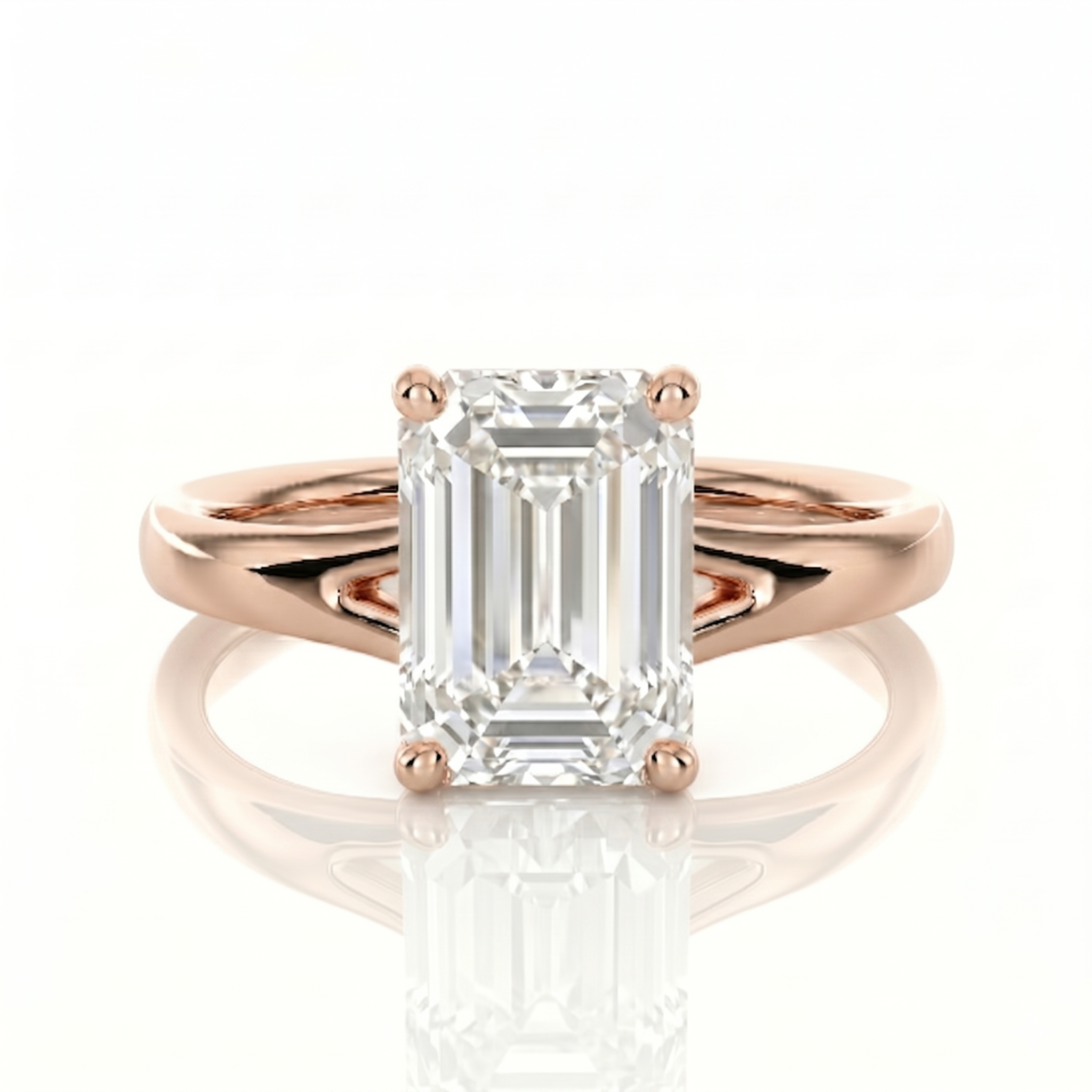 Split Band Ring - Emerald 1ct