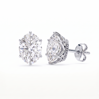 Oval studs - Crown setting