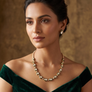 Meenakari Polki Teardrop Necklace