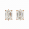 Emerald studs - Lotus setting