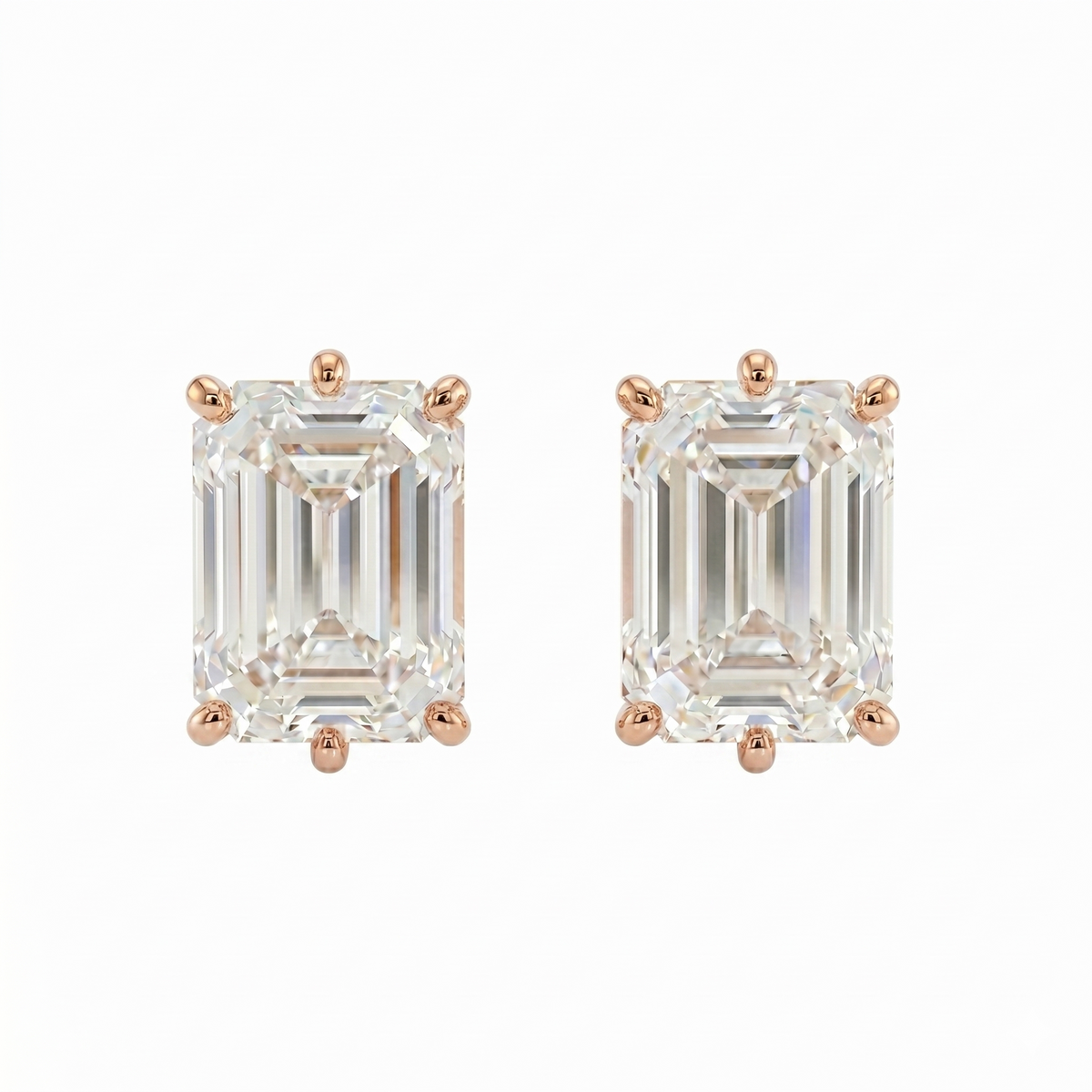 0.5ct each / 9 kt / Rose Gold