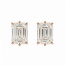 Emerald studs - Lotus setting