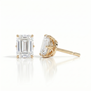 Emerald studs - Lotus setting