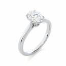 Classic solitaire ring - Oval 1ct