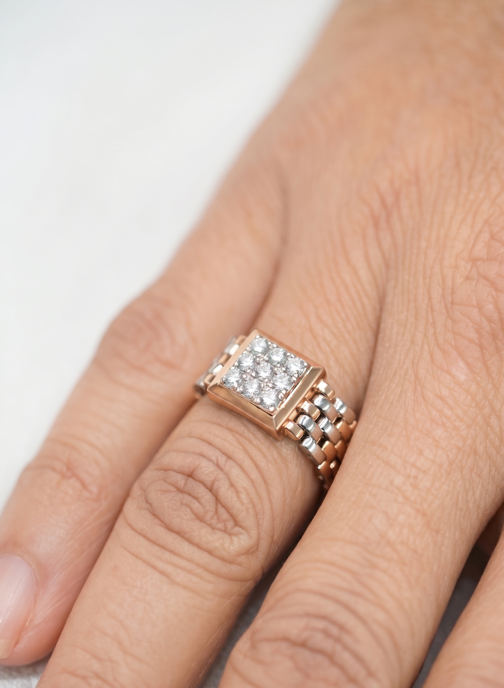 Prestige Square Pavé Ring