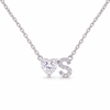 Heart initial necklace