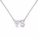 Heart initial necklace