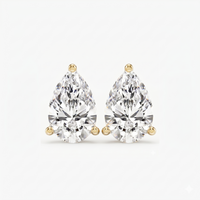 Pear Studs - Martini Setting
