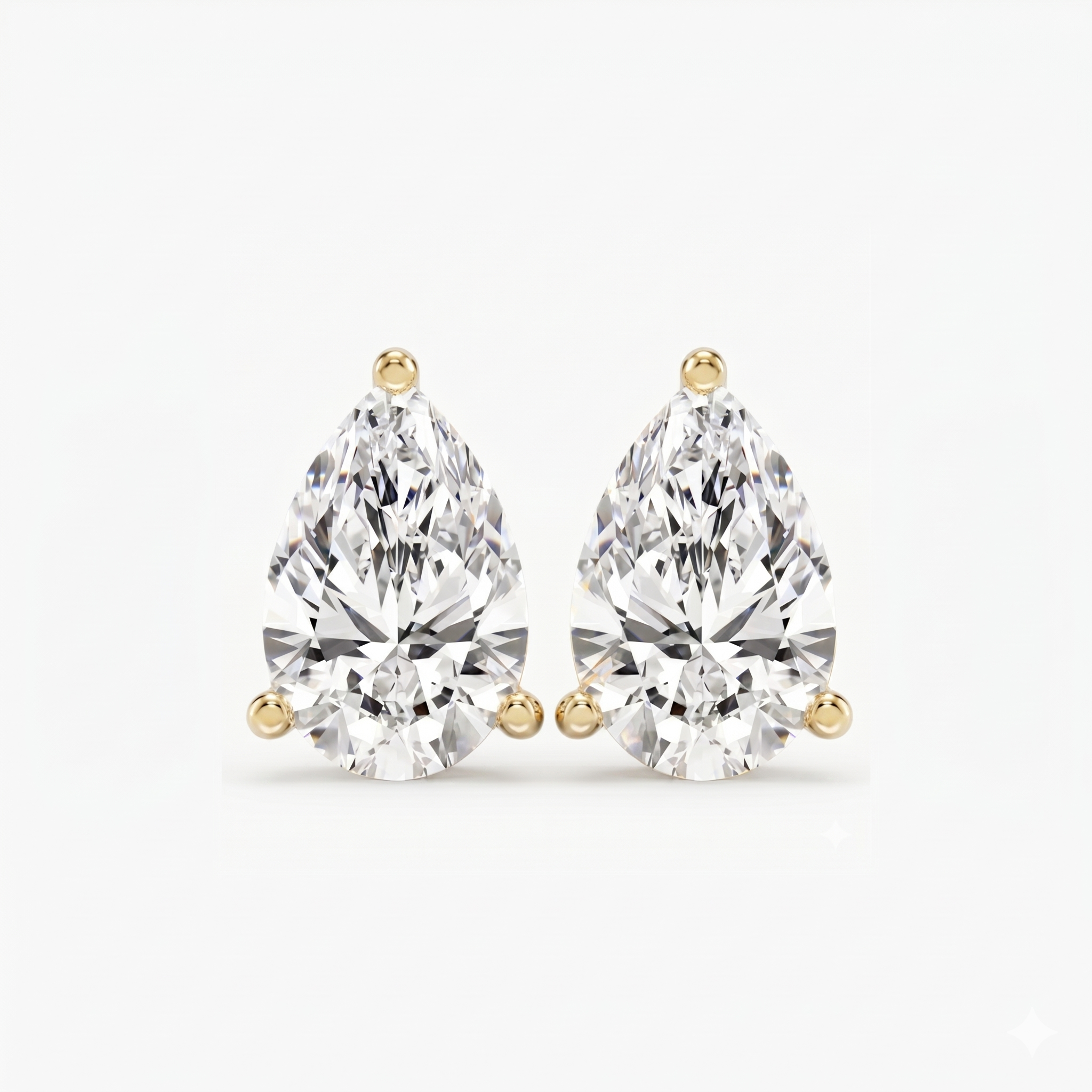 Pear Studs - Martini Setting