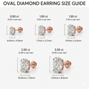 Oval studs - Basket setting