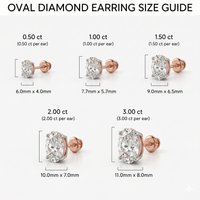 Oval studs - Basket setting