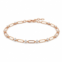 Trombone Diamond Station Bracelet