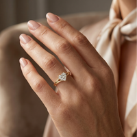 Split Band Ring  - Heart 0.5ct