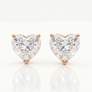 Heart Studs - Martini Setting