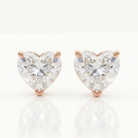 Heart Studs - Martini Setting