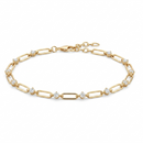 Trombone Diamond Station Bracelet