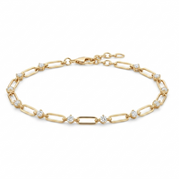 Trombone Diamond Station Bracelet