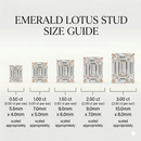 Emerald studs - Lotus setting