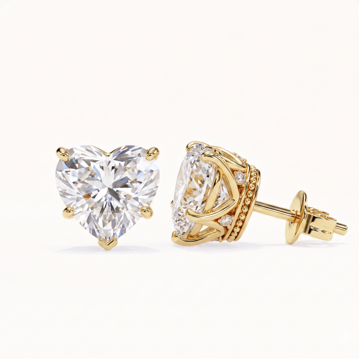 0.5ct each / 9 kt / Yellow Gold