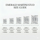 Emerald Studs - Martini Setting