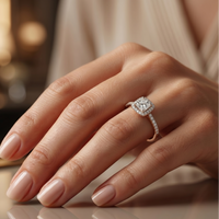 Princess Halo Ring - 0.5ct